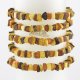 Raw multicolored irregular bead bracelet for men