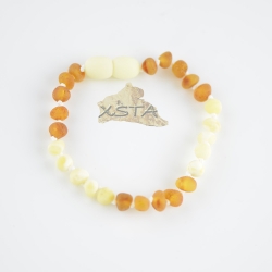 Raw white and cognac beads bracelet Raw white and cognac beads bracelet