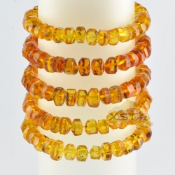 Yellow natural amber color bracelet