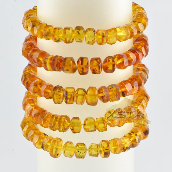 Yellow natural amber color bracelet