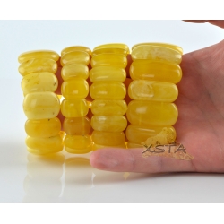 Opaque massive amber bracelet