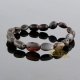 Dark cherry raw natural amber bracelet