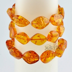 Cognac amber color beads bracelet