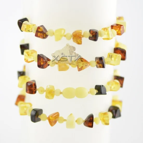 White raw with mix irregular bead bracelet