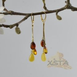 Amber multi drop earrings 