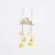 Irregular shape white amber earrings