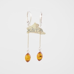 Olive shape cognac earrings