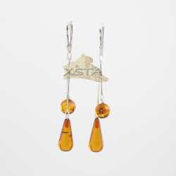 Polished cognac earrings