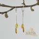 Natural amber long earrings Natural amber long earrings
