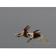 Amber earrings silver-gold metal Amber earrings silver-gold metal