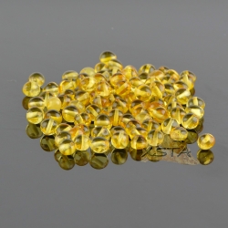 Polished baroque  honey amber beads 6-7 mm