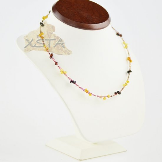 Amber multicolor natural necklace for adults