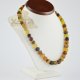 Baltic amber large raw beads necklace
