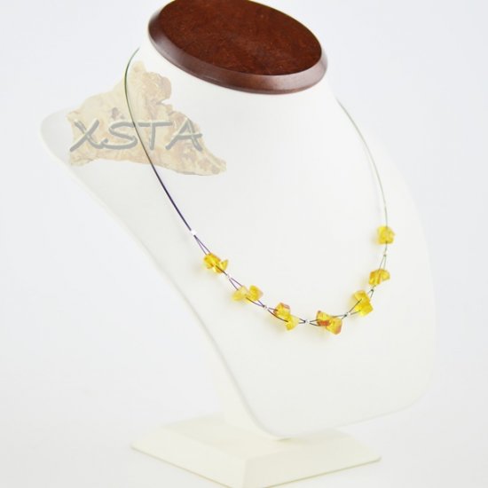 Baltic amber necklace Yellow honey