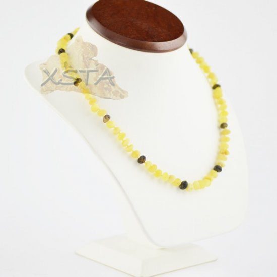Baltic amber necklace milky color