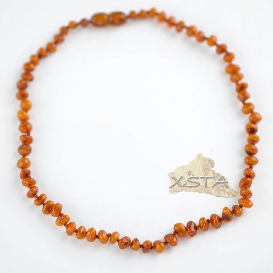 Butterscotch baroque teething necklace