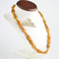 Butterscotch color irregular shape necklace