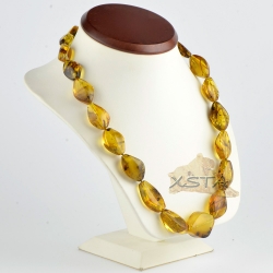 Light green classic style beads necklace 