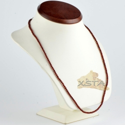 Long amber necklace from round cherry amber beads