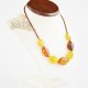 Multicolor classic shape amber necklace