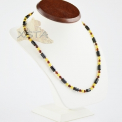 Natural Baltic amber necklace for men 