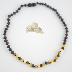 Raw baroque cherry necklace with multicolored beads Raw baroque cherry necklace with multicolored beads