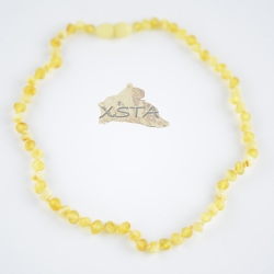 Raw baroque lemon and milky beads necklace