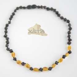 Raw baroque with olive beads neckalce