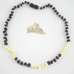 Raw dark cherry baroque bead necklace with white beads Raw dark cherry baroque bead necklace with white beads