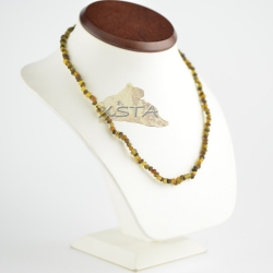 Raw multicolored two sizes baroque beads necklace