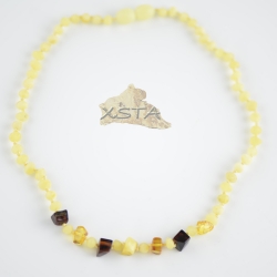 Raw white necklace with mix irreugal beads Raw white necklace with mix irreugal beads