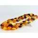 Amber necklace multicolour polished olive chunky