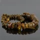 Green tabled bead amber necklace with baroque beads Green tabled bead amber necklace with baroque beads
