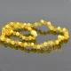 Raw amber necklace baroque multicolour Raw amber necklace baroque multicolour