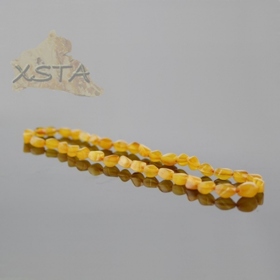 Amber natural necklace butter beads Amber natural necklace butter beads
