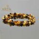 Amber necklace polished olive mix 130 cm