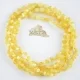 Raw baroque lemon and milky beads necklace