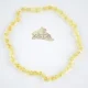 Raw baroque lemon and milky beads necklace