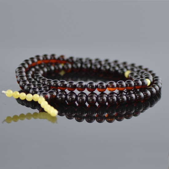 Cherry mala with white beads