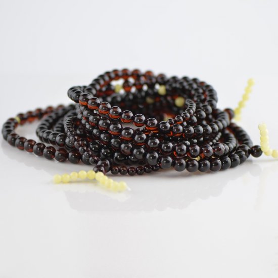 Cherry mala with white beads