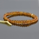 Cognac mala with white beads