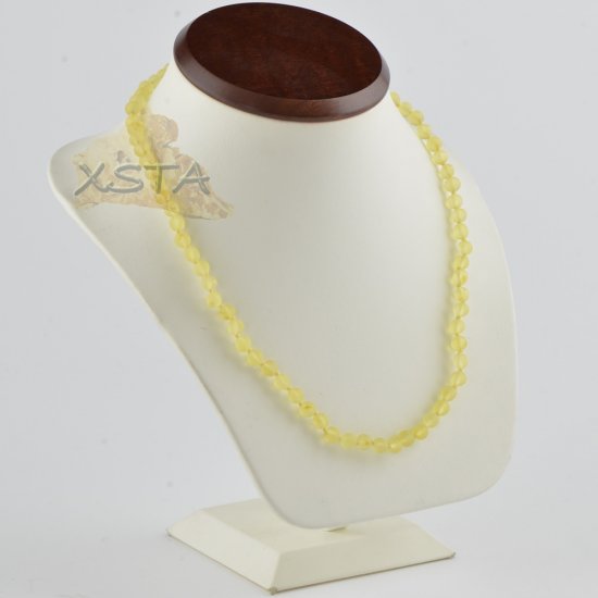Amber necklace baroque lemon raw
