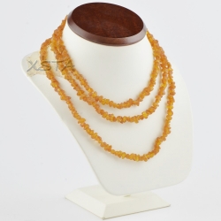 Amber necklace raw chips beads