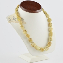Amber necklace unpolished raw beads
