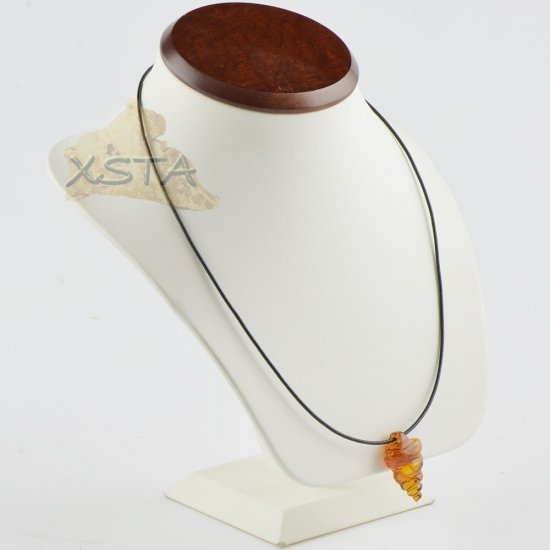 Amber necklace with natural pendant