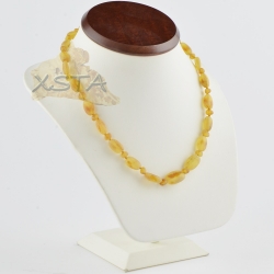 Baltic Amber with raw olive beads