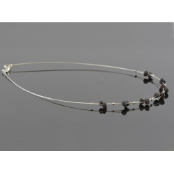 Amber necklace with natural beads