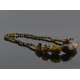 Amber necklace green color beads