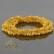 Amber necklace with raw beads 130 cm