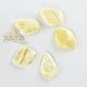 5 units white amber cabochons for ring
